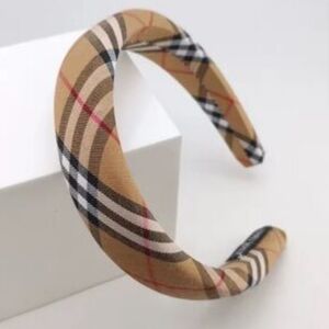 Plaid Tan Headband